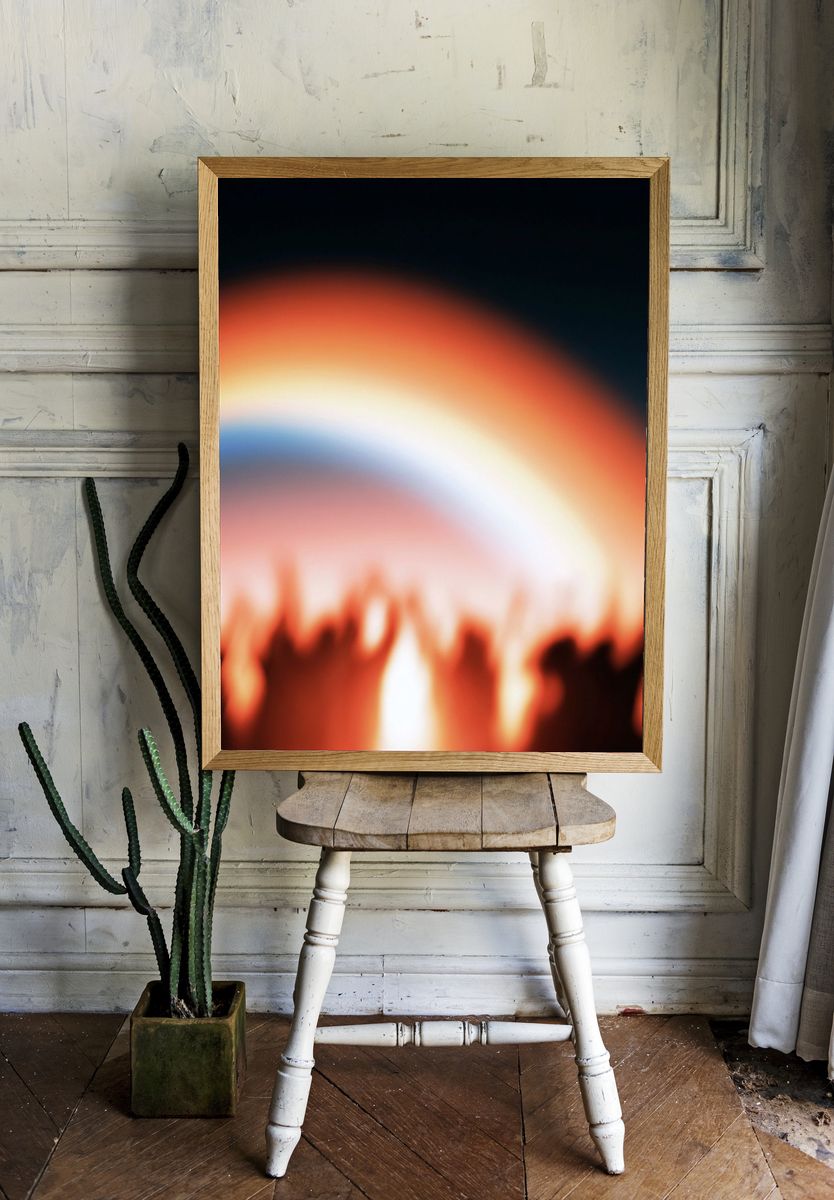 Blazing Arc Abstract Poster. — room view 1