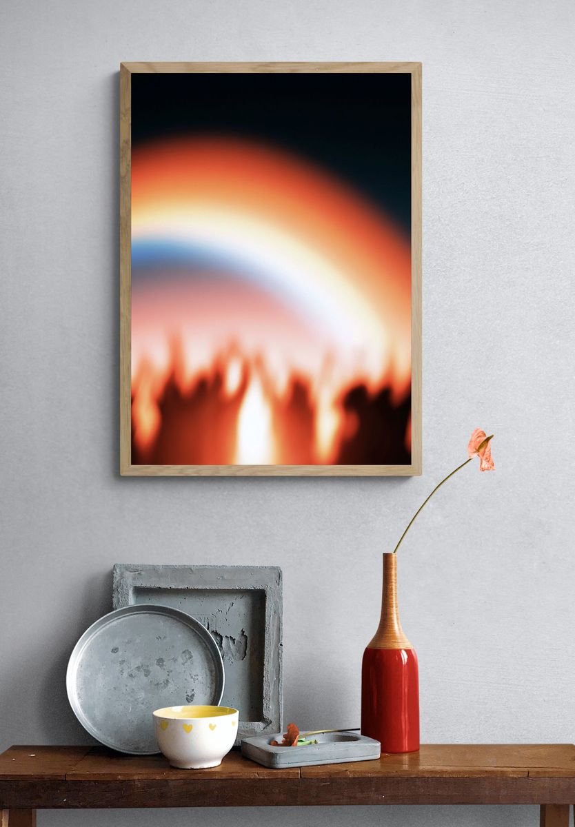 Blazing Arc Abstract Poster. — room view 3