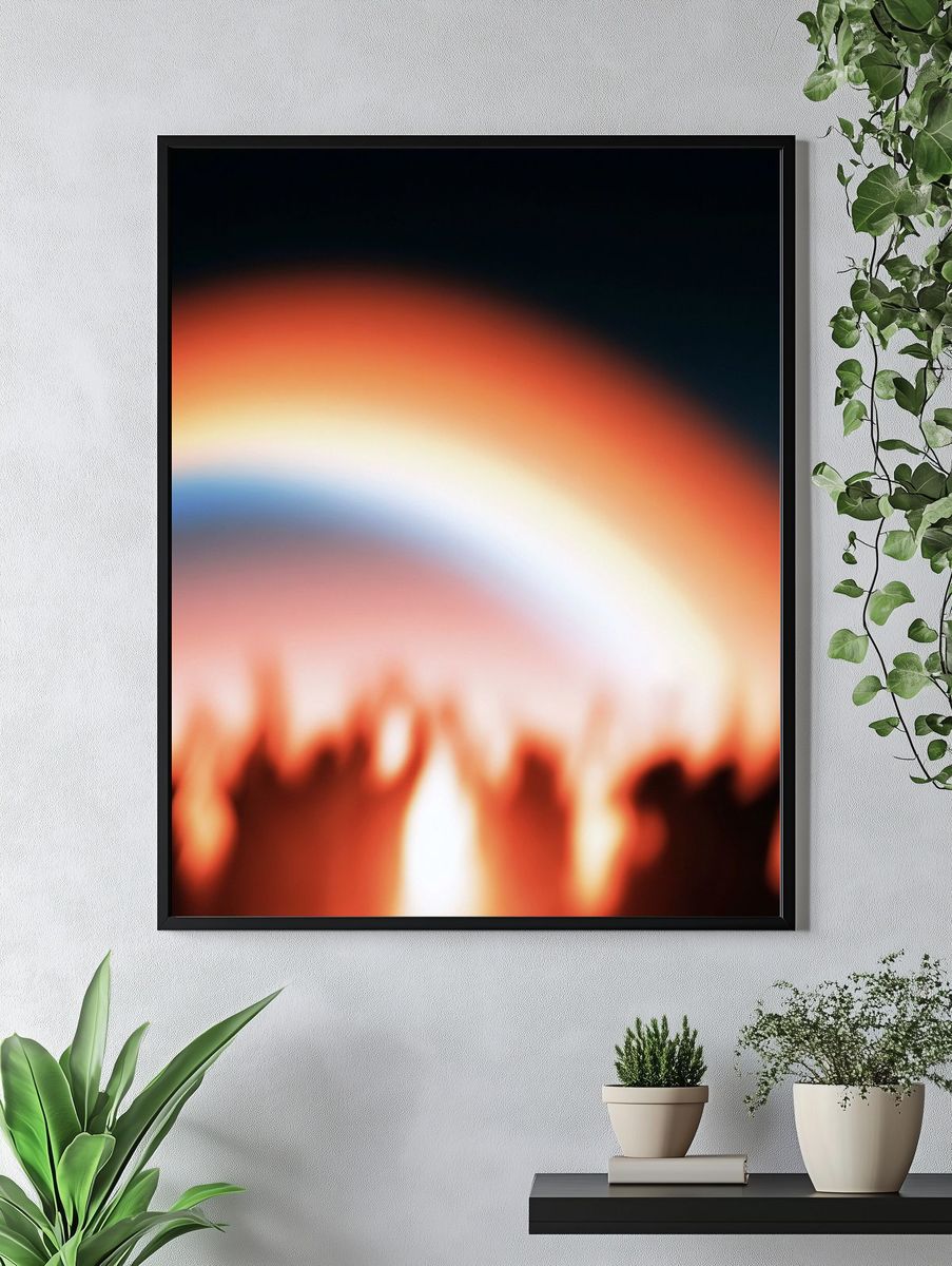 Blazing Arc Abstract Poster. — room view 4