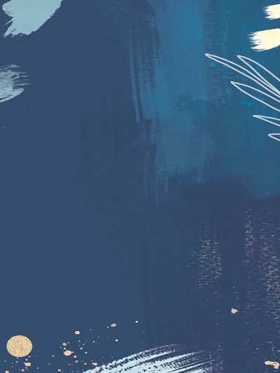 Abstract blue tone Memphis patterned.