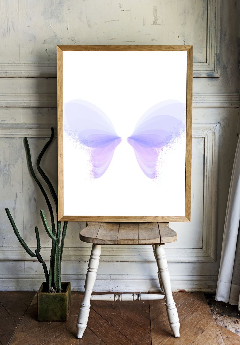Pastel Butterfly Wings Abstract Print. room preview