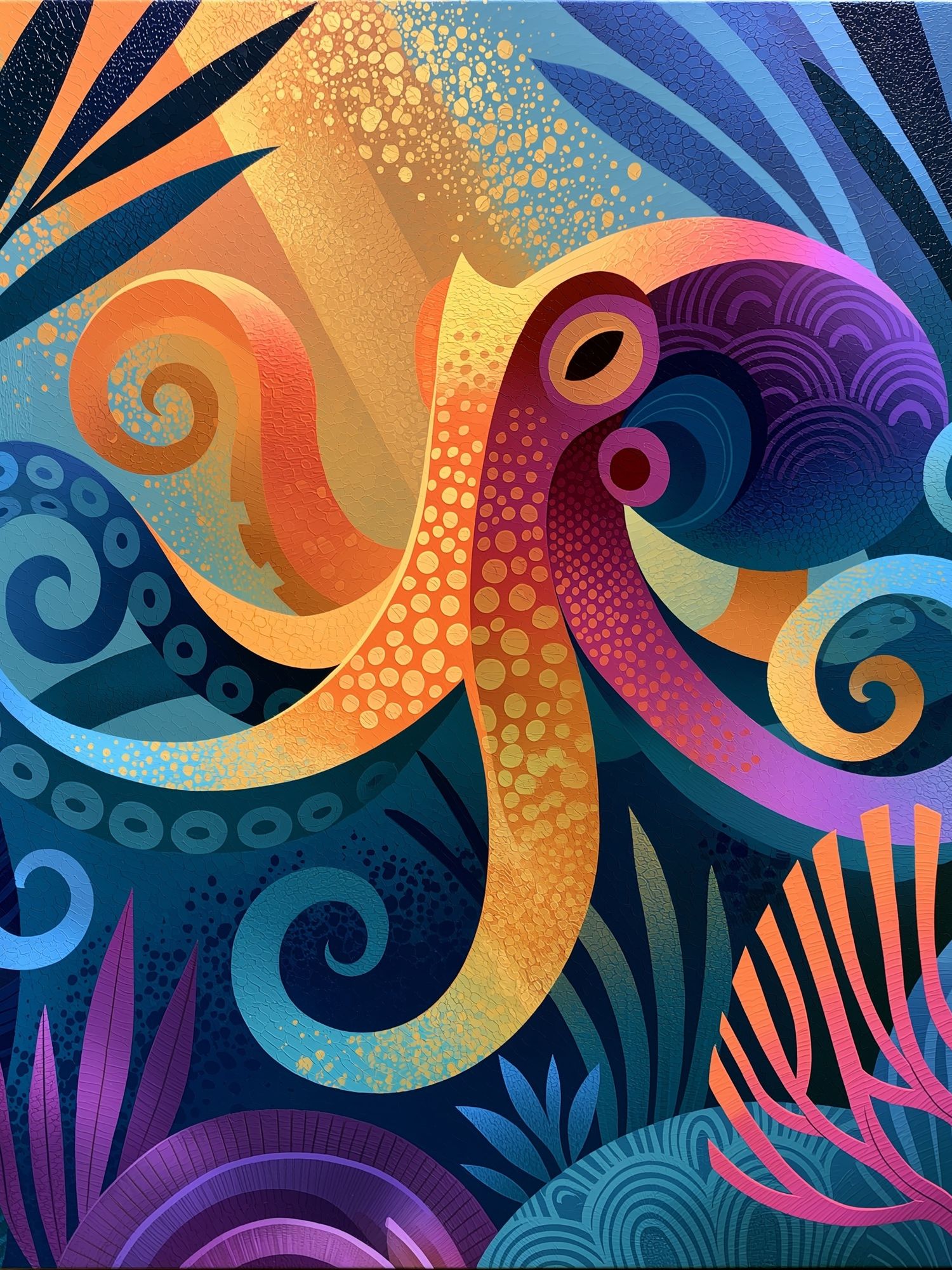 Abstract Coral Reef Poster. poster detail