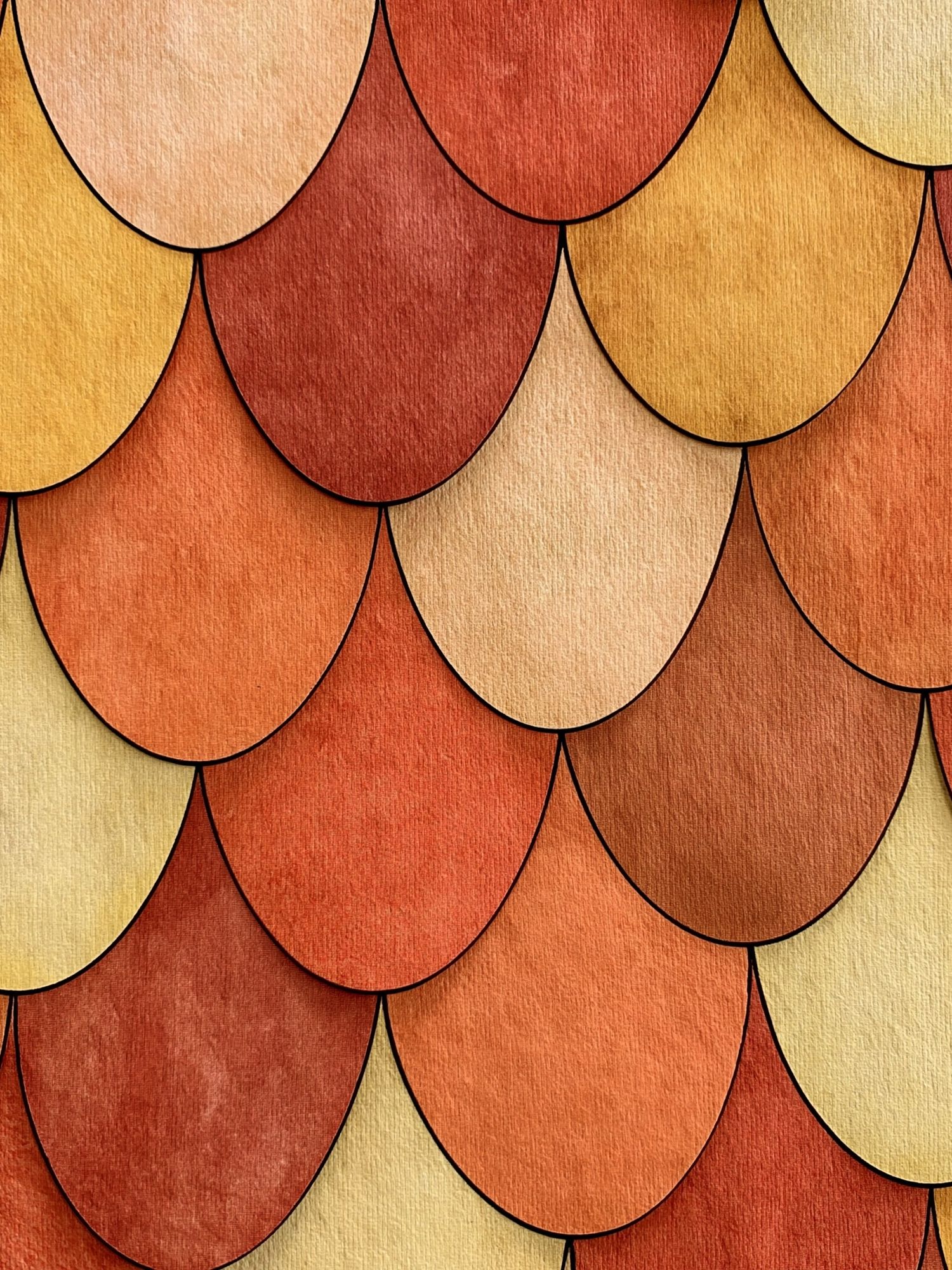 Autumn Scallop Abstract Poster. poster — abstract art