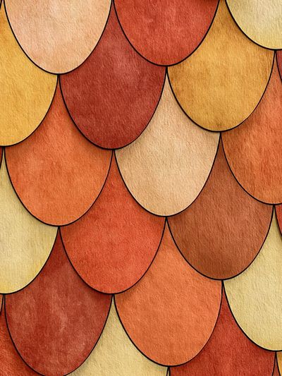 Autumn Scallop Abstract Poster.
