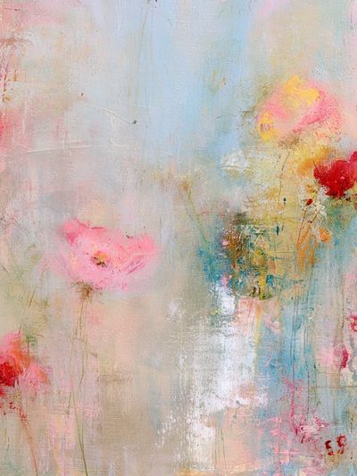 Pastel Floral Abstract Poster. poster