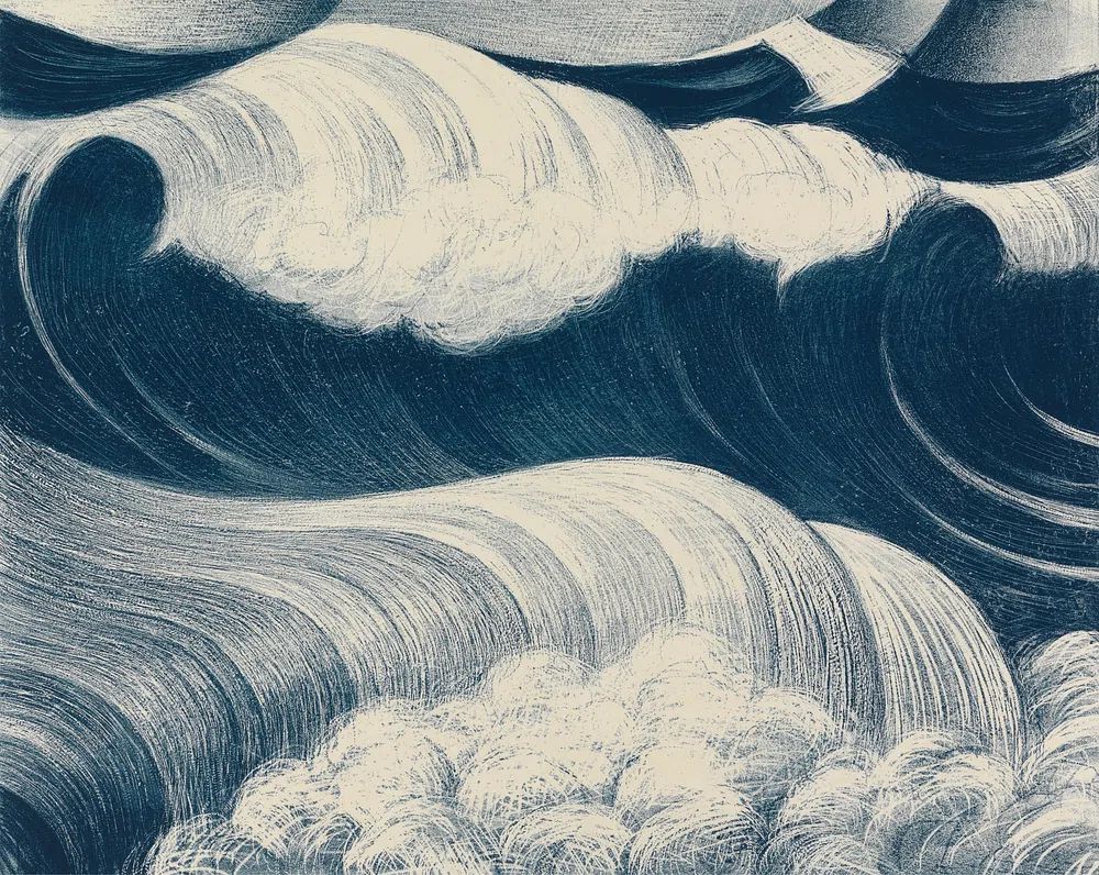 The Wave. poster — abstract art
