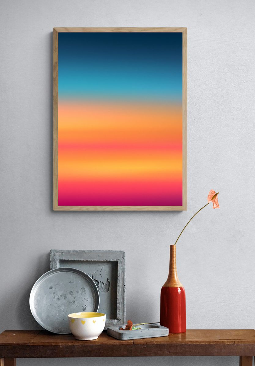 Sunset Gradient Abstract Poster. — room view 3