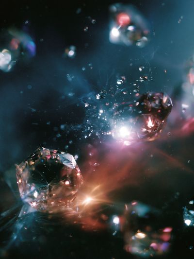 Prismatic Crystal Glow Abstract Poster.