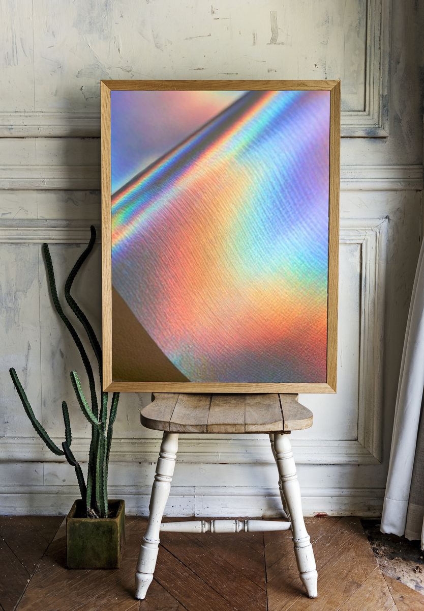 Iridescent Prism Abstract Poster. room preview