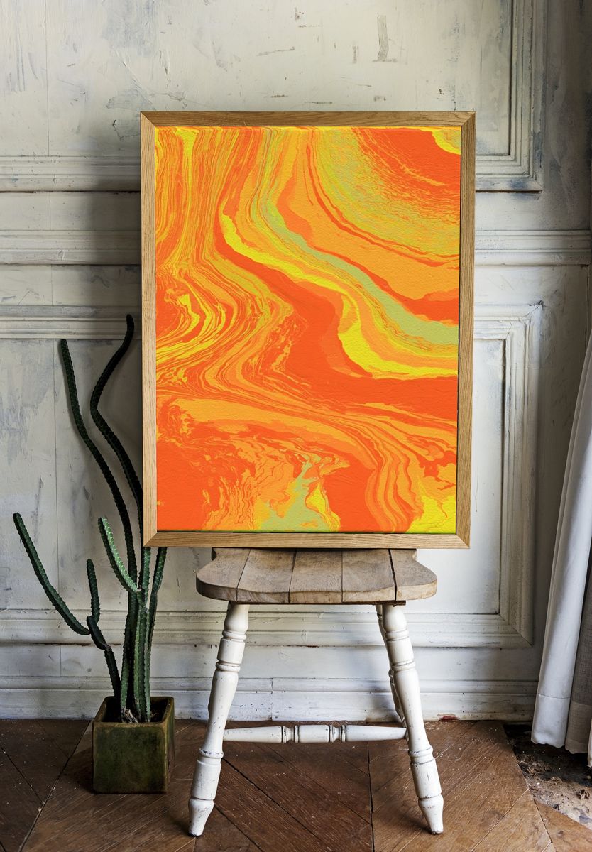 Solar Swirl Abstract Poster. room preview