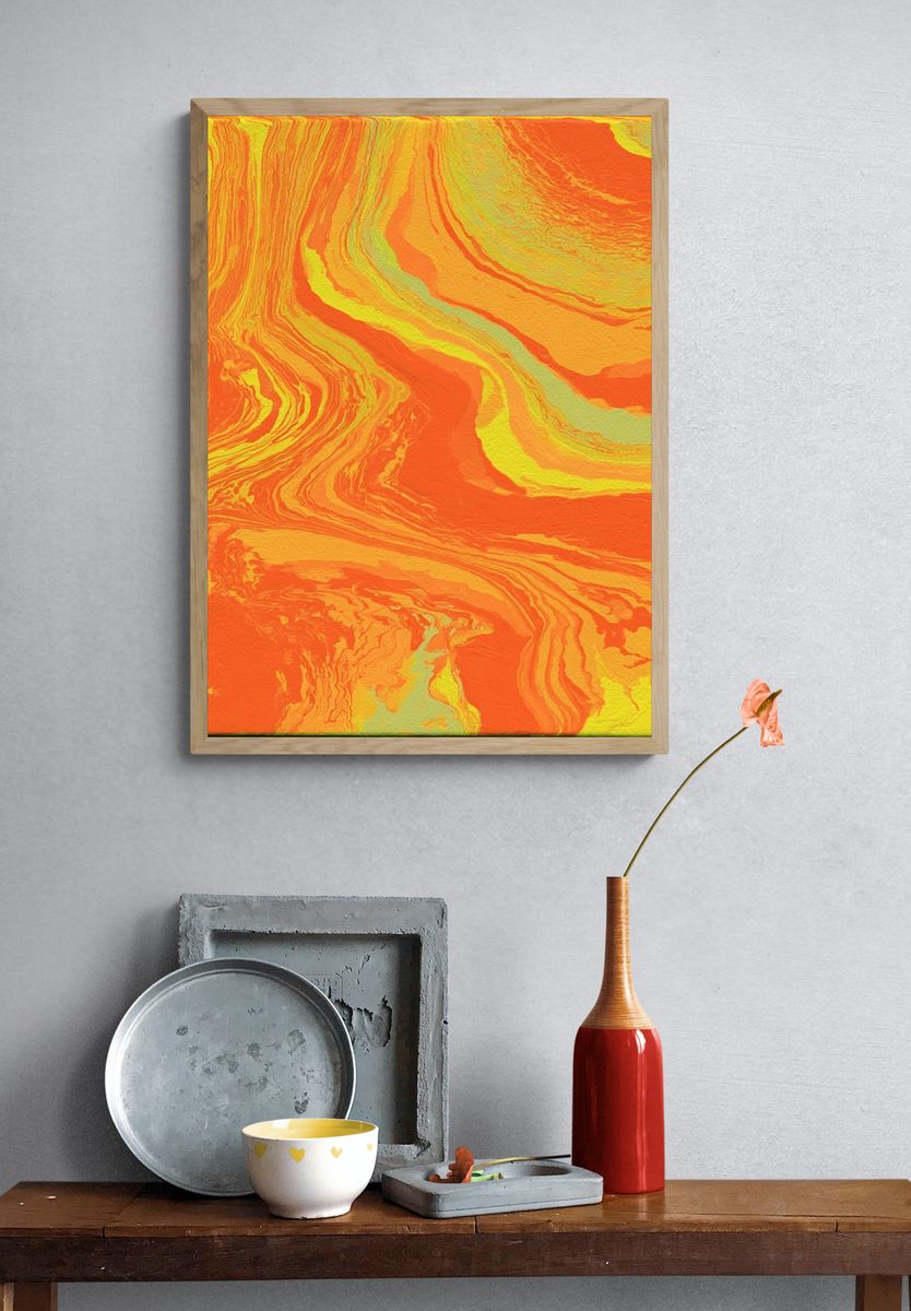 Solar Swirl Abstract Poster. — room view 3