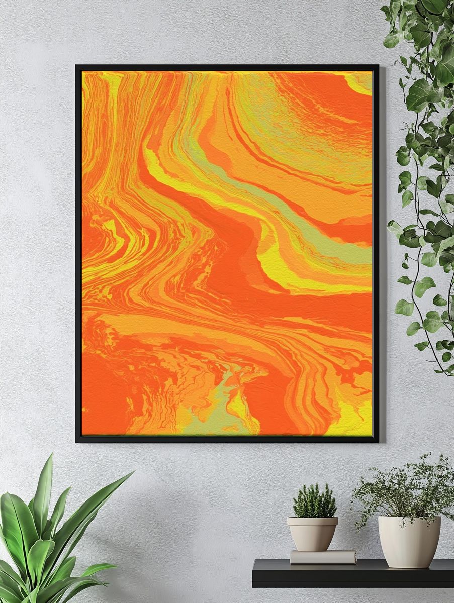Solar Swirl Abstract Poster. — room view 4