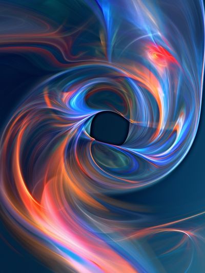 Neon Vortex Abstract Poster.