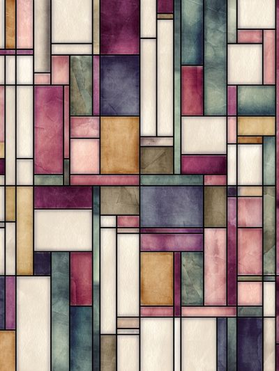 Stained Glass Mosaic Abstract Poster. poster