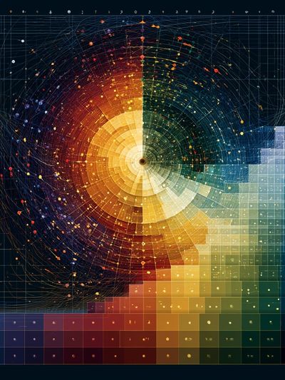 Cosmic Color Wheel Abstract Poster. poster