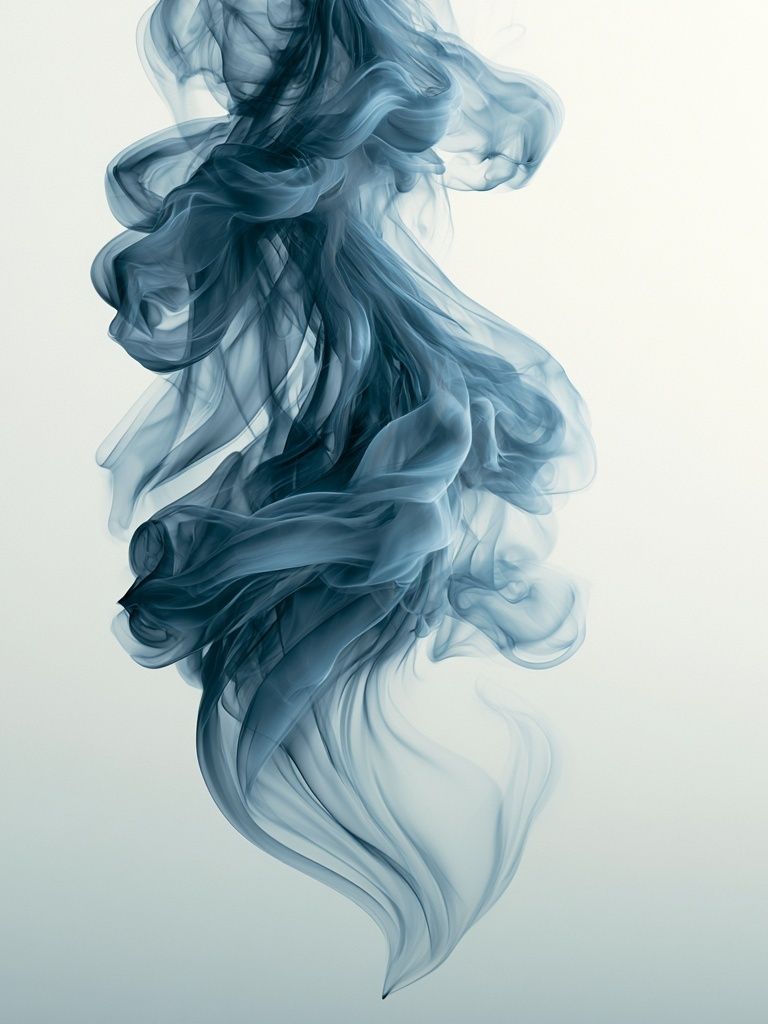 Blue Smoke Abstract Poster. poster detail