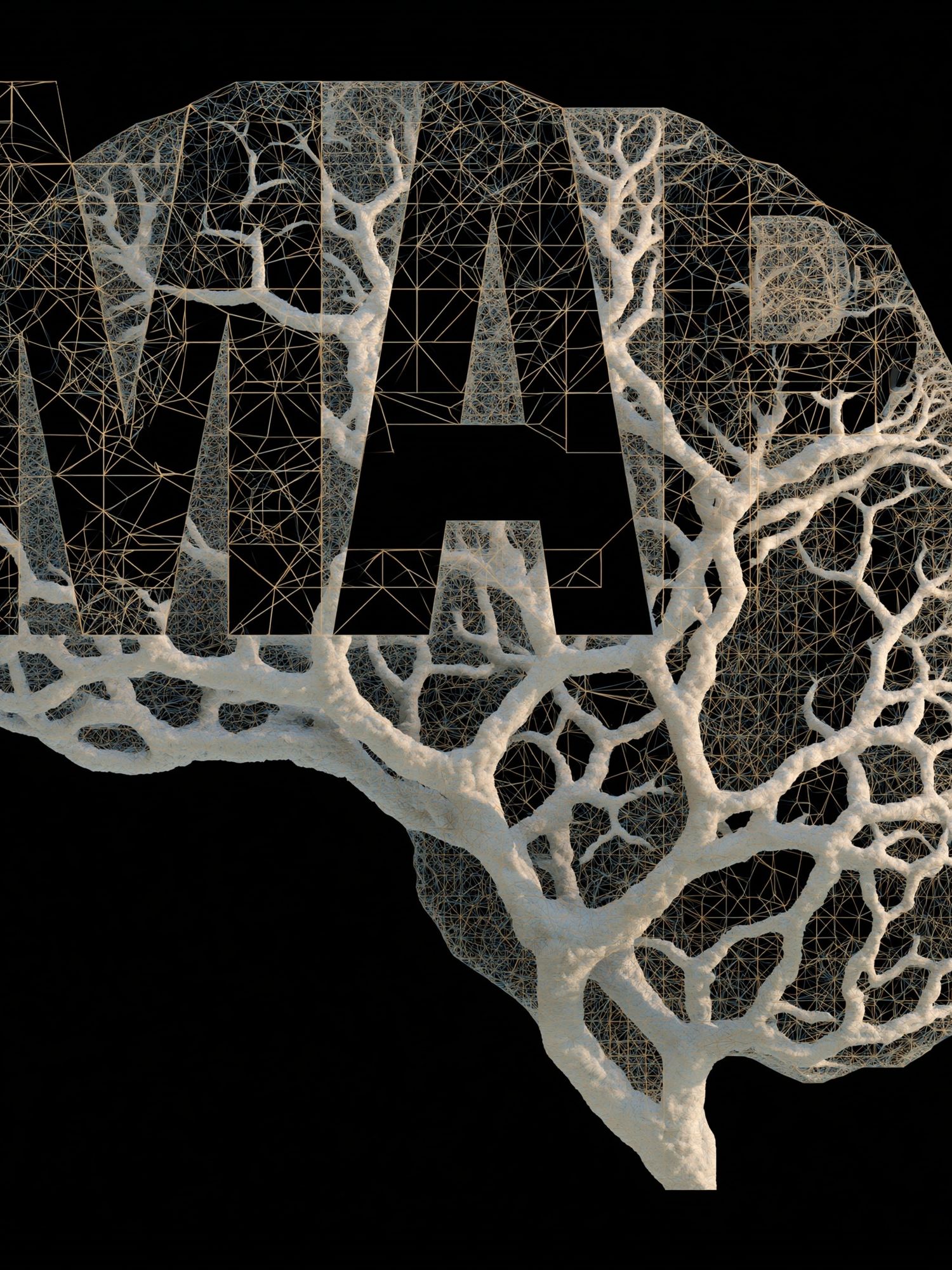 Texas Tree Mesh Abstract Print. poster detail
