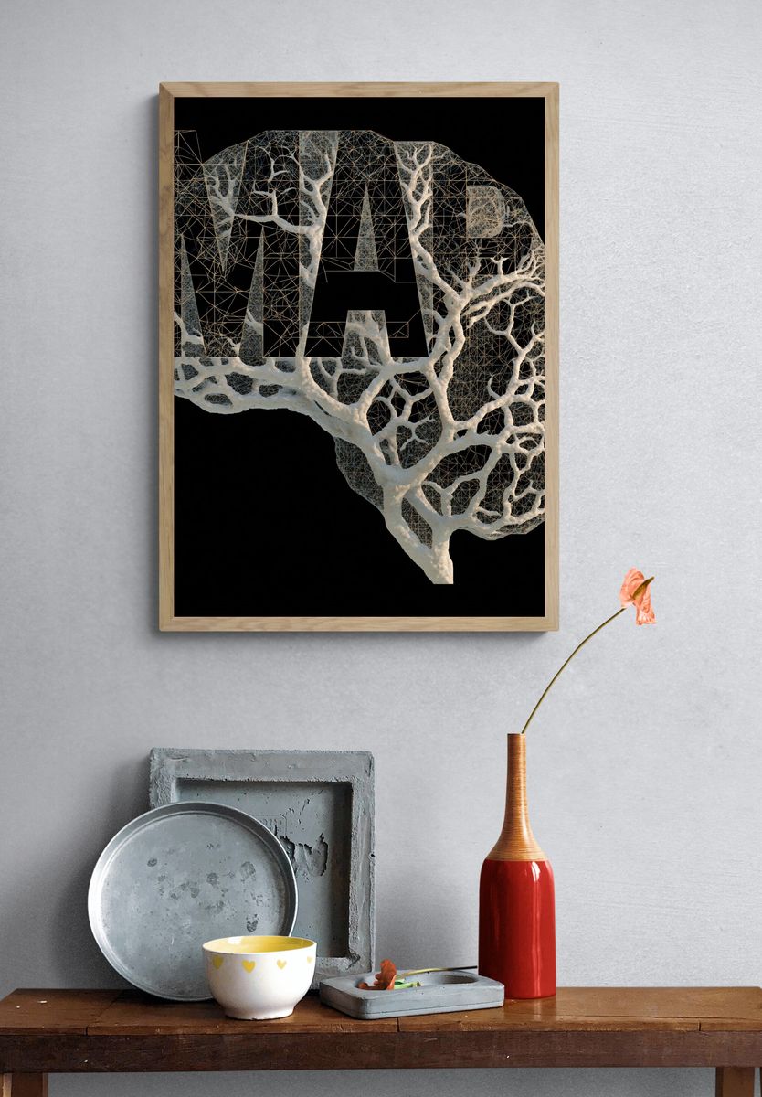 Texas Tree Mesh Abstract Print. — room view 3