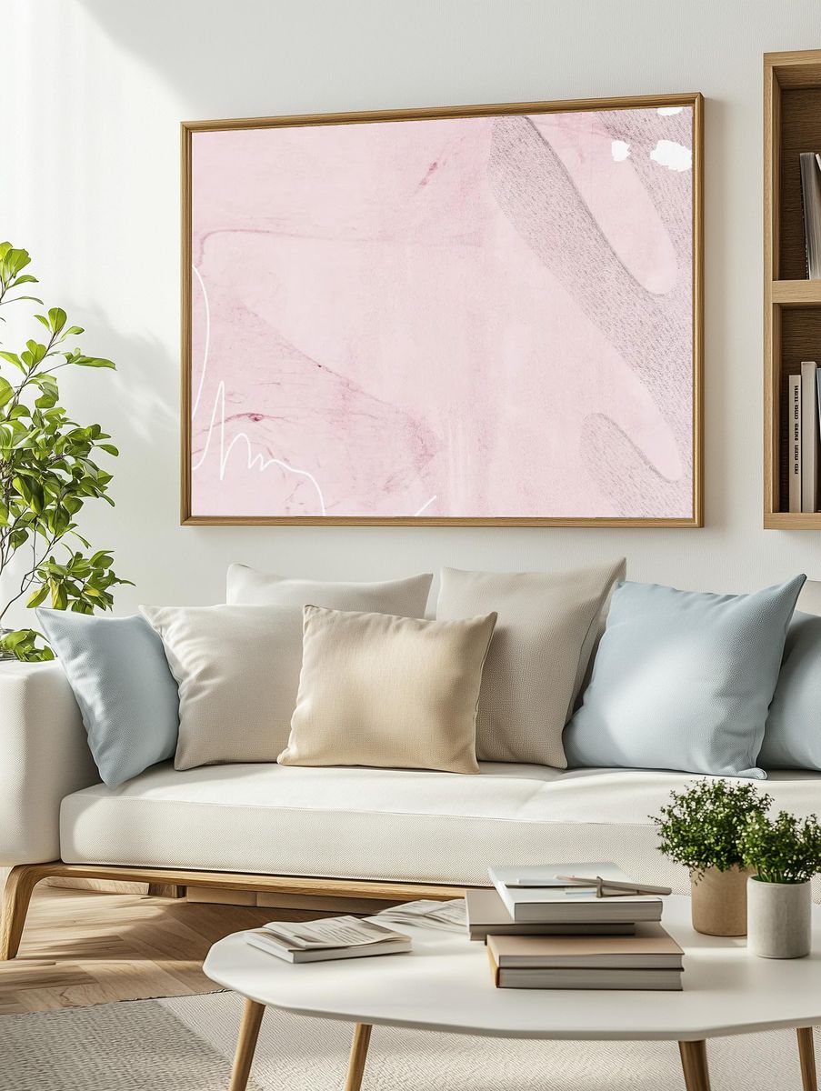 Pastel Neo Memphis social background. — room view 2