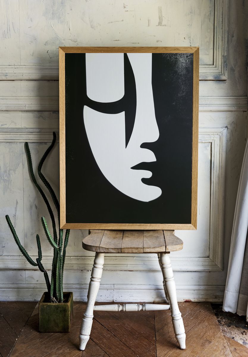 Abstract Face Silhouette Poster. room preview