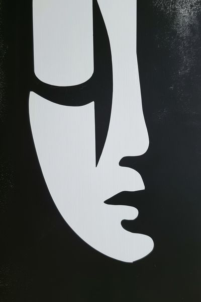 Abstract Face Silhouette Poster. poster