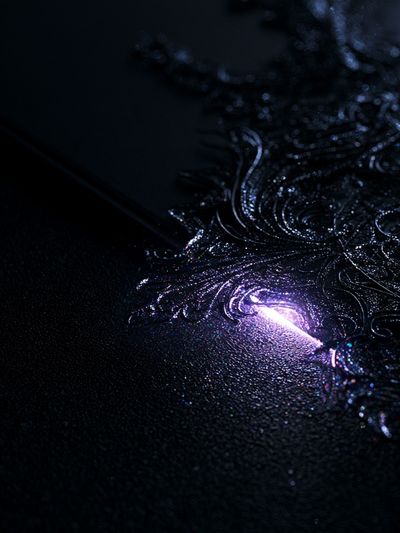 Dark Ornamental Glow Abstract Poster. poster