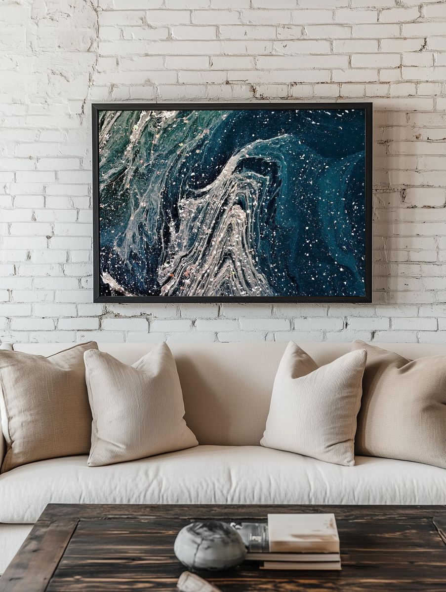 Abstract wallpaper desktop, beautiful fluid. — room view 1