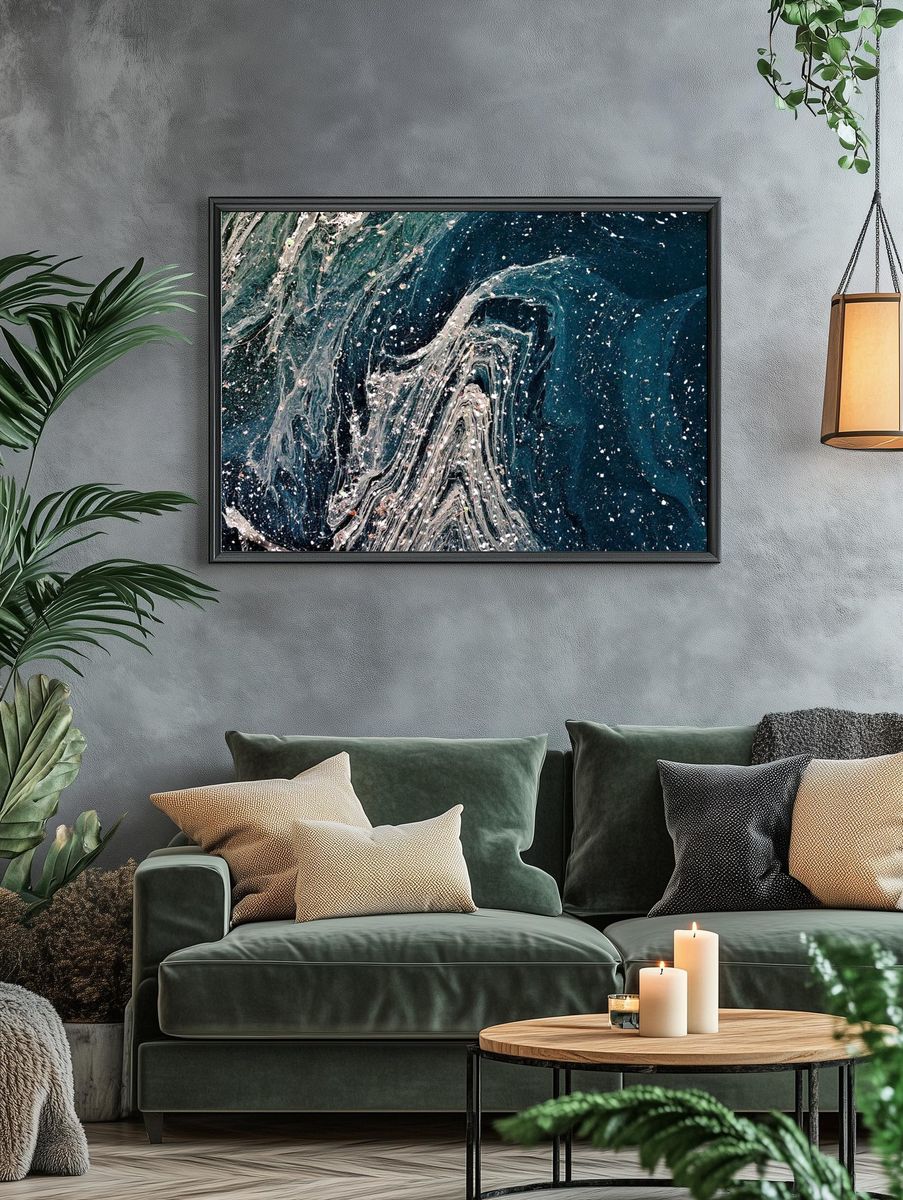 Abstract wallpaper desktop, beautiful fluid. — room view 4