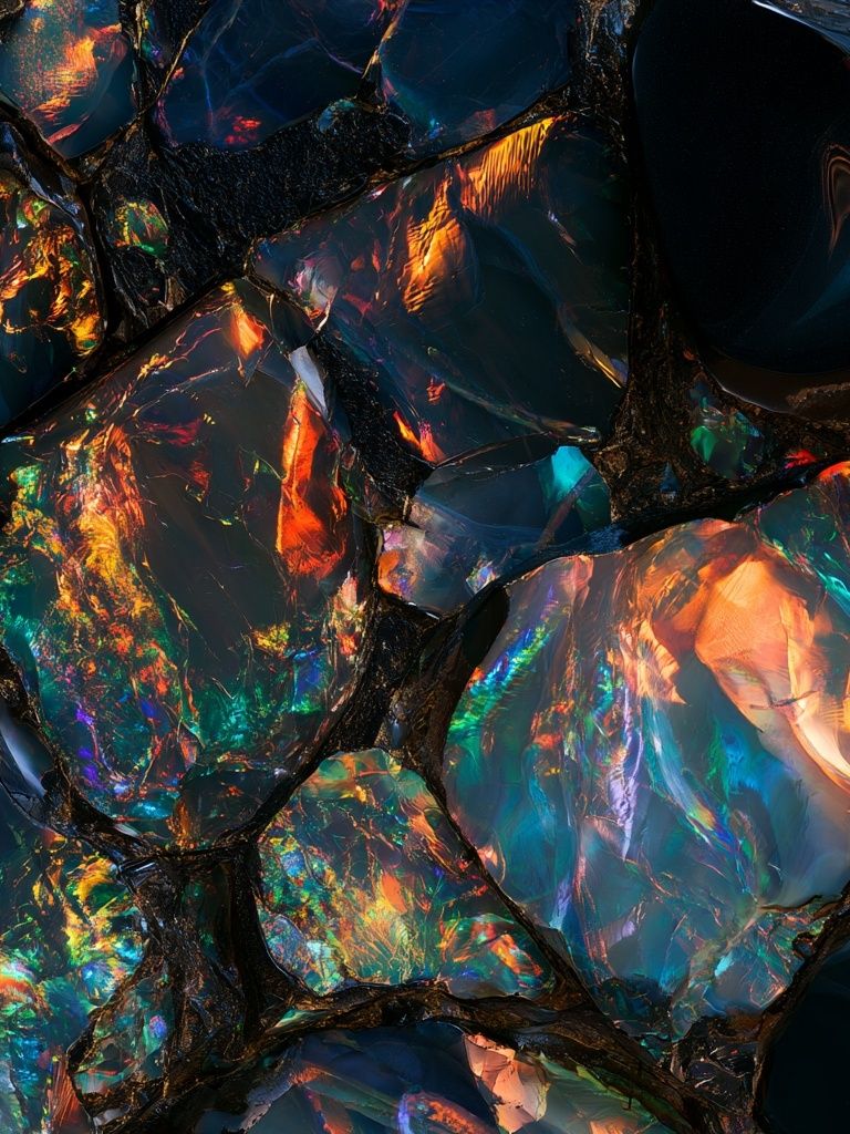 Iridescent Crystal Abstract Poster. poster detail