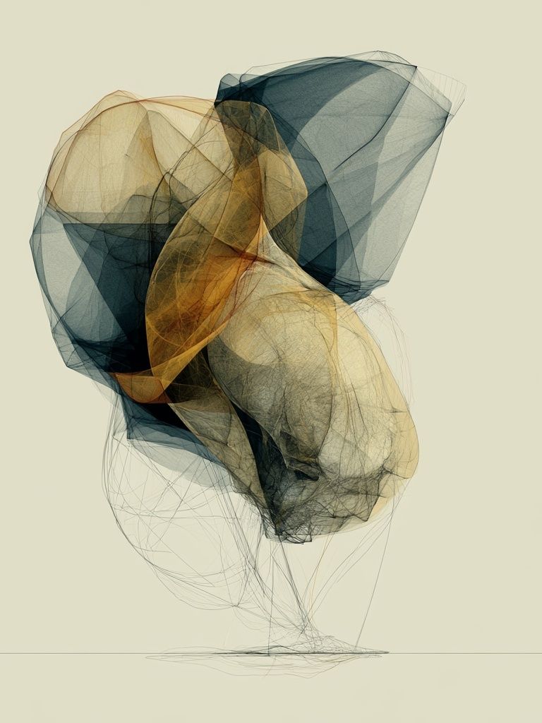 Abstract Veil Forms Poster. poster — abstract art