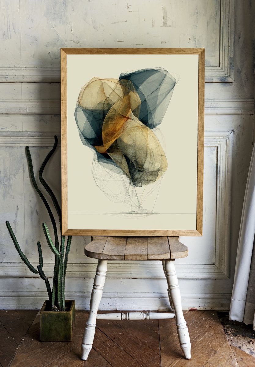 Abstract Veil Forms Poster. room preview