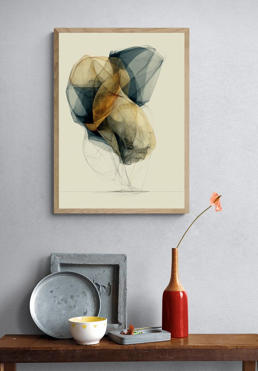 Abstract Veil Forms Poster. — room view 3