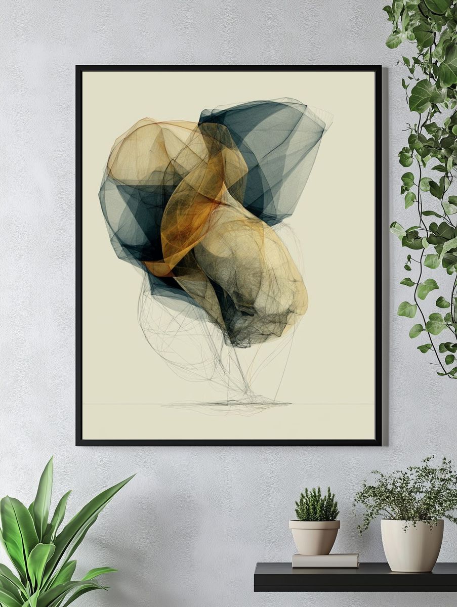 Abstract Veil Forms Poster. — room view 4