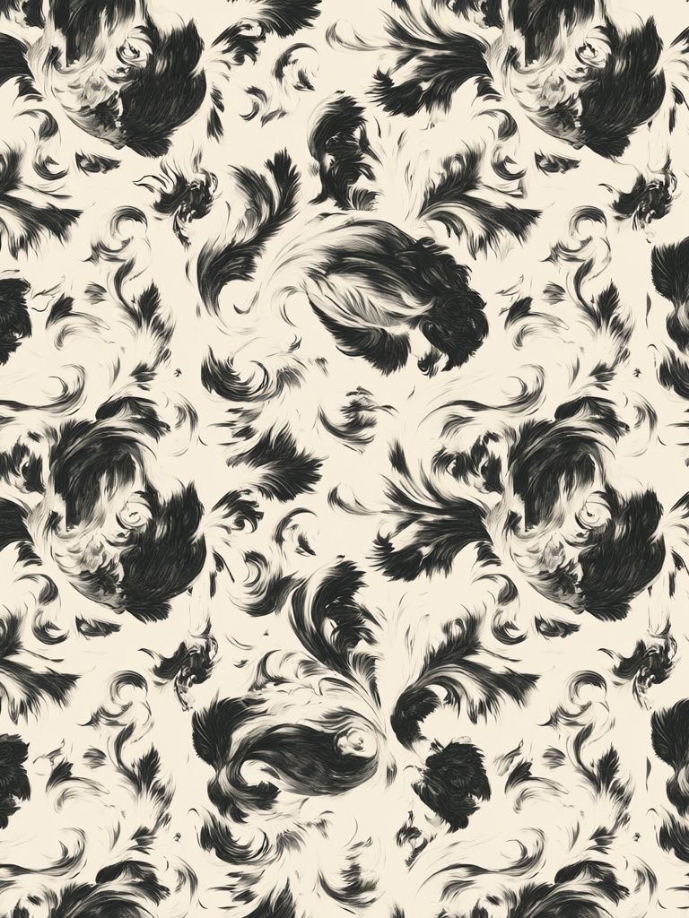 Feather Swirl Pattern Print. poster — abstract art