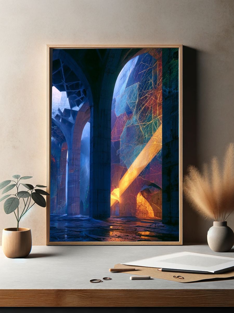 Chromatic Archway Abstract Print. — room view 2