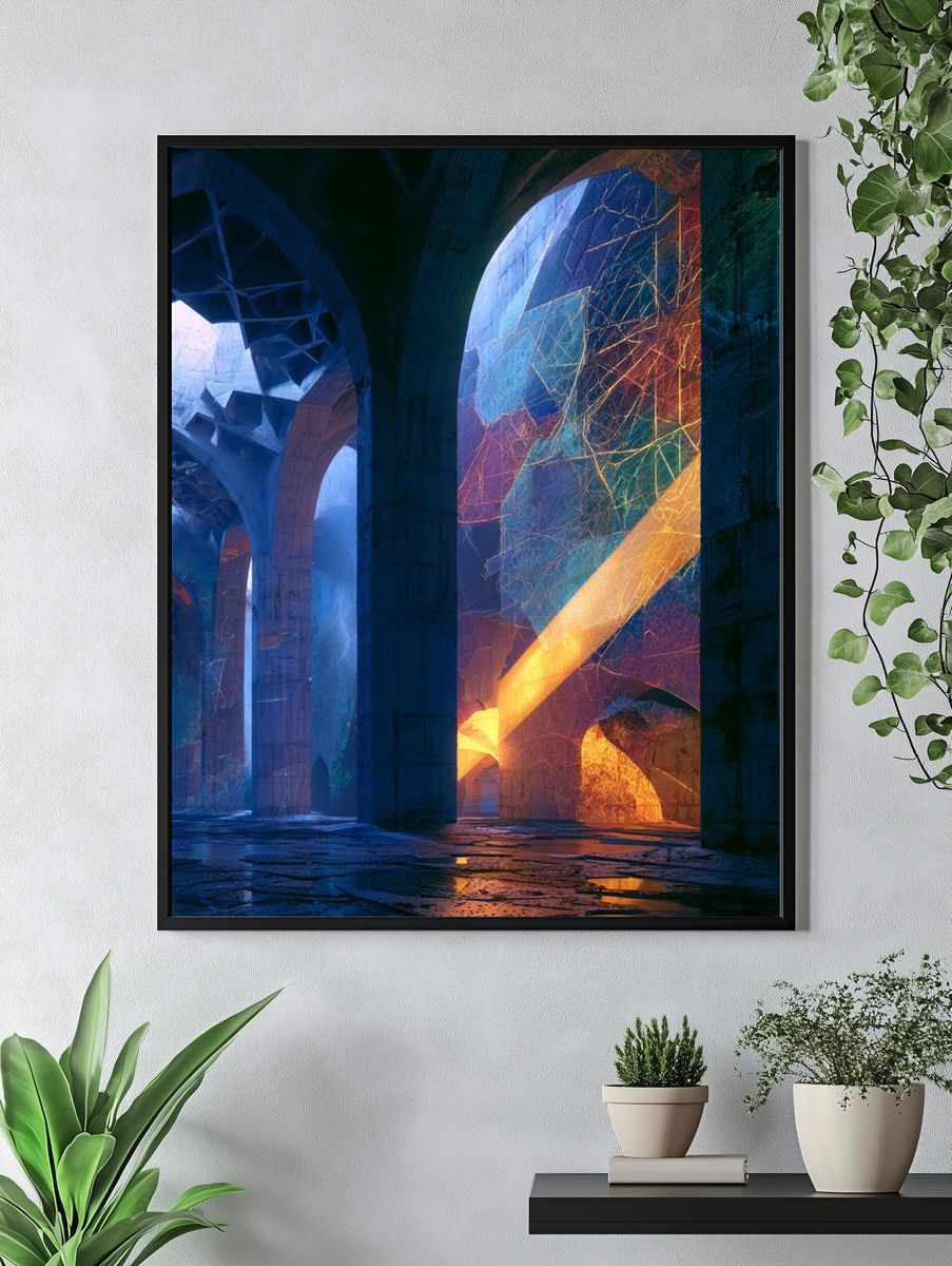 Chromatic Archway Abstract Print. — room view 4