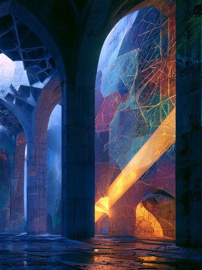 Chromatic Archway Abstract Print. poster