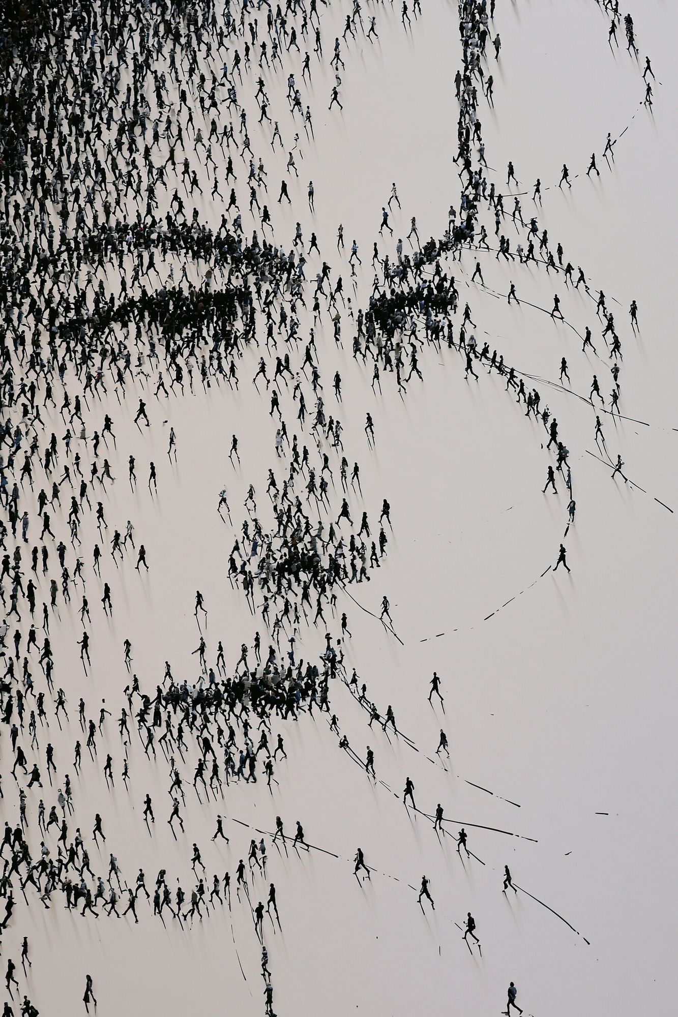 Crowd Silhouette Abstract Print. poster — abstract art