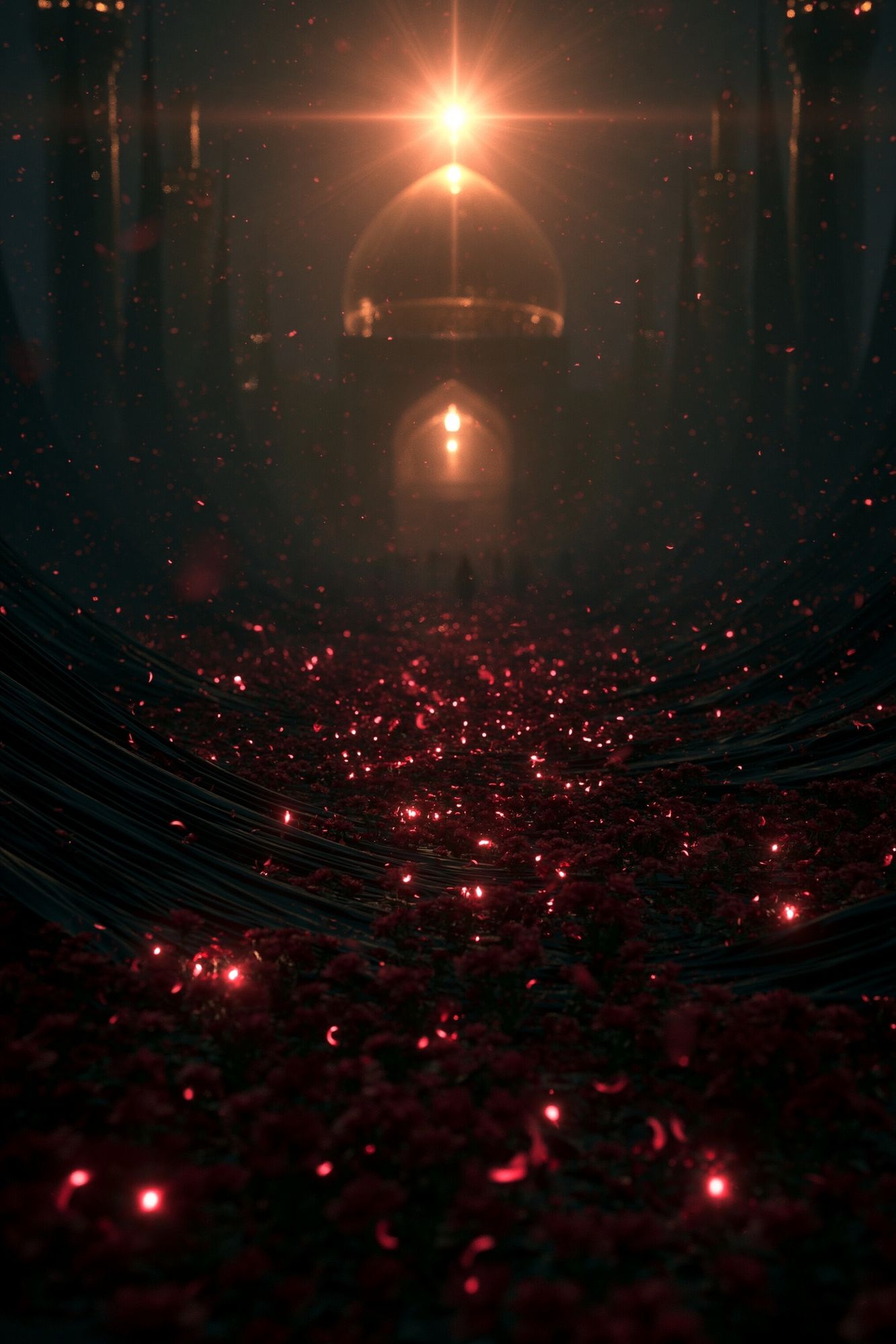 Cosmic Lantern Glow Poster. poster detail