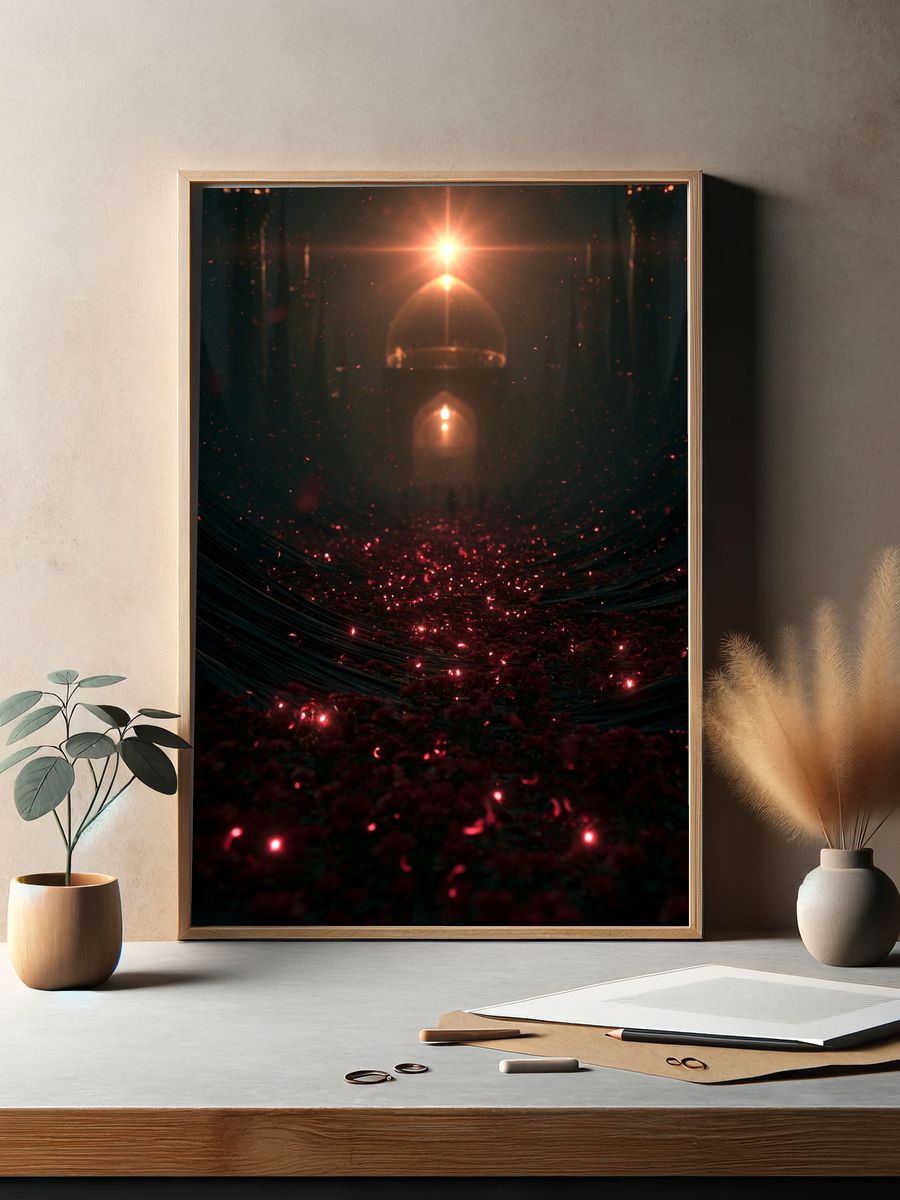 Cosmic Lantern Glow Poster. — room view 2