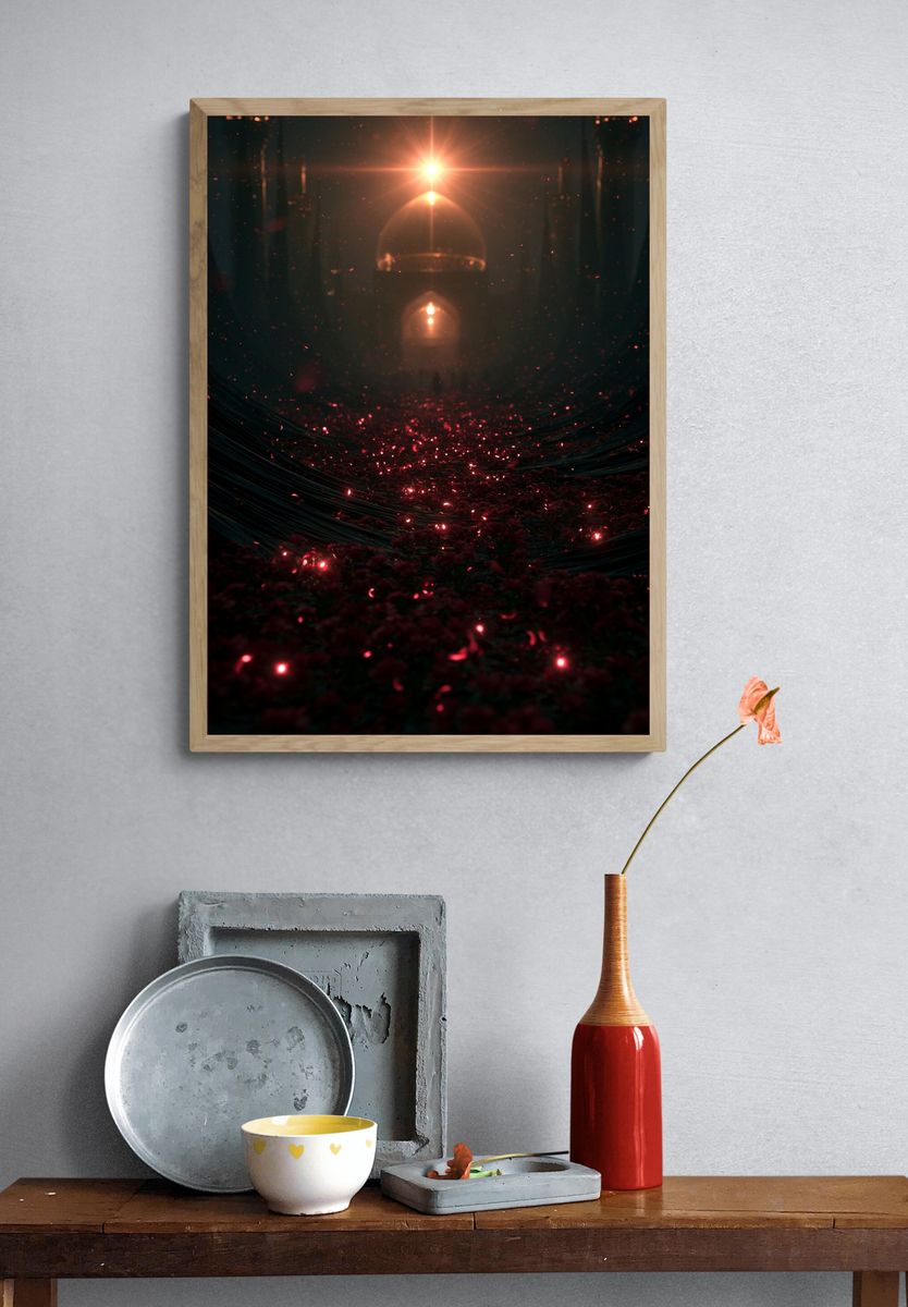 Cosmic Lantern Glow Poster. — room view 3