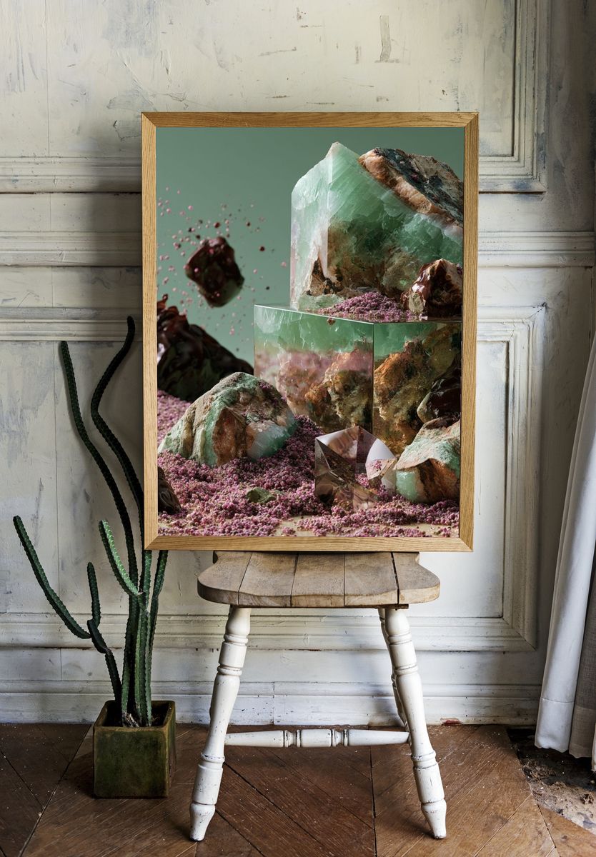 Crystal Landscape Abstract Print. room preview
