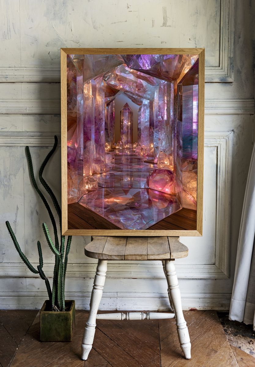 Crystal Corridor Abstract Poster. room preview