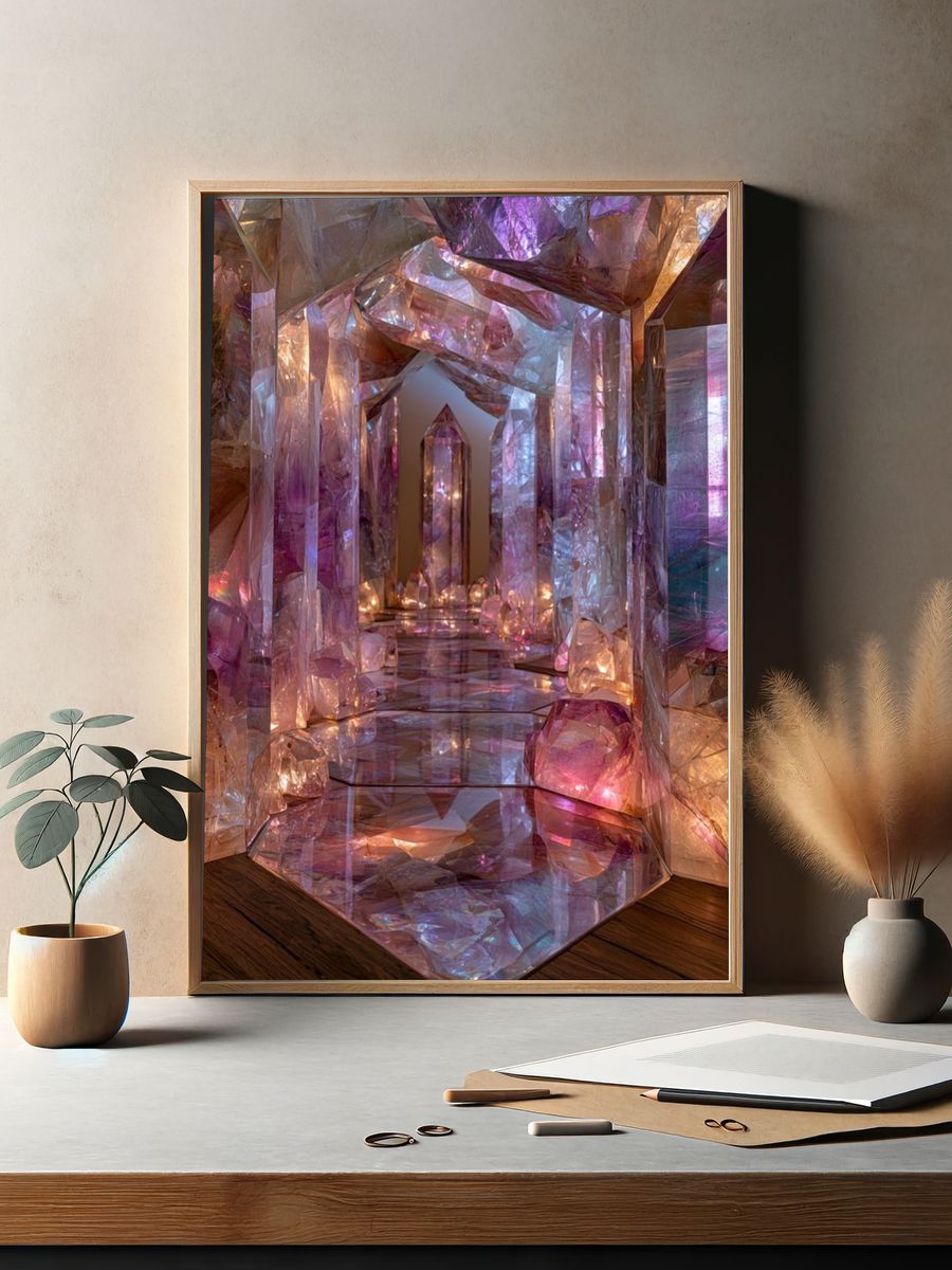 Crystal Corridor Abstract Poster. — room view 2