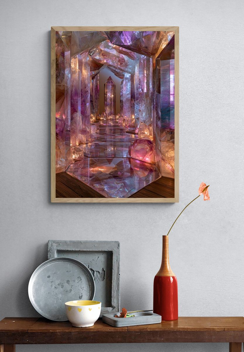Crystal Corridor Abstract Poster. — room view 3