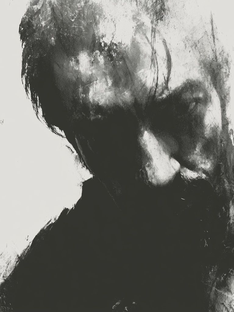 Abstract Face Ink Poster. poster — abstract art