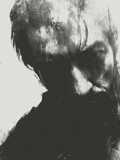 Abstract Face Ink Poster. poster