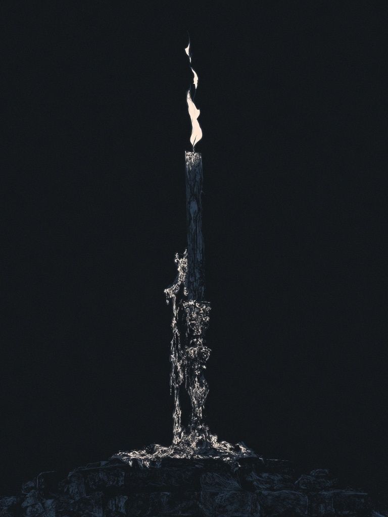 Solitary Flame Abstract Print. poster — abstract art