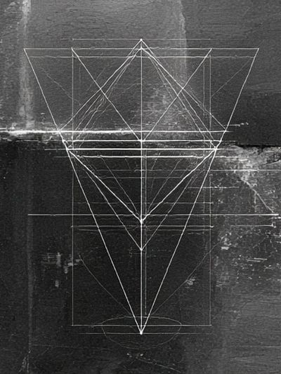 Geometric Monochrome Abstract Poster.