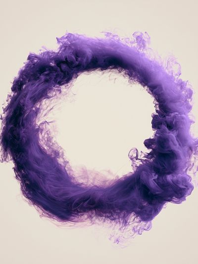 Purple Smoke Circle Abstract Poster.